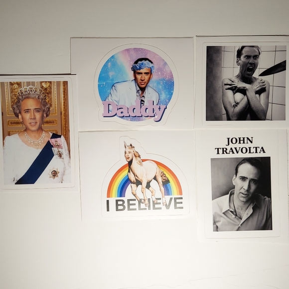 3for$19 5 Funny Nicolas Cage Memes Stickers great for Party Supplies or Gag Gift - Picture 9 of 13